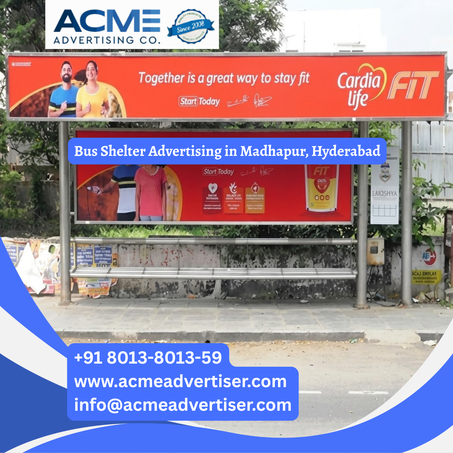 Bus Shelter Advertising in Madhapur, Hyderabad - Hyderabad
