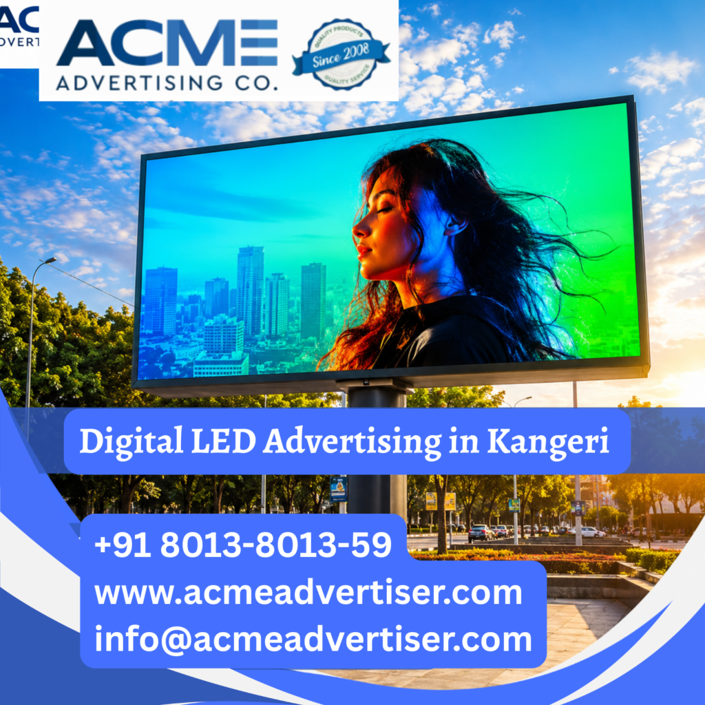 Digital LED advertising in Kengeri, Mysore showcasing high visibility outdoor digital marketing, brand promotion, and audience engagement through LED screens.