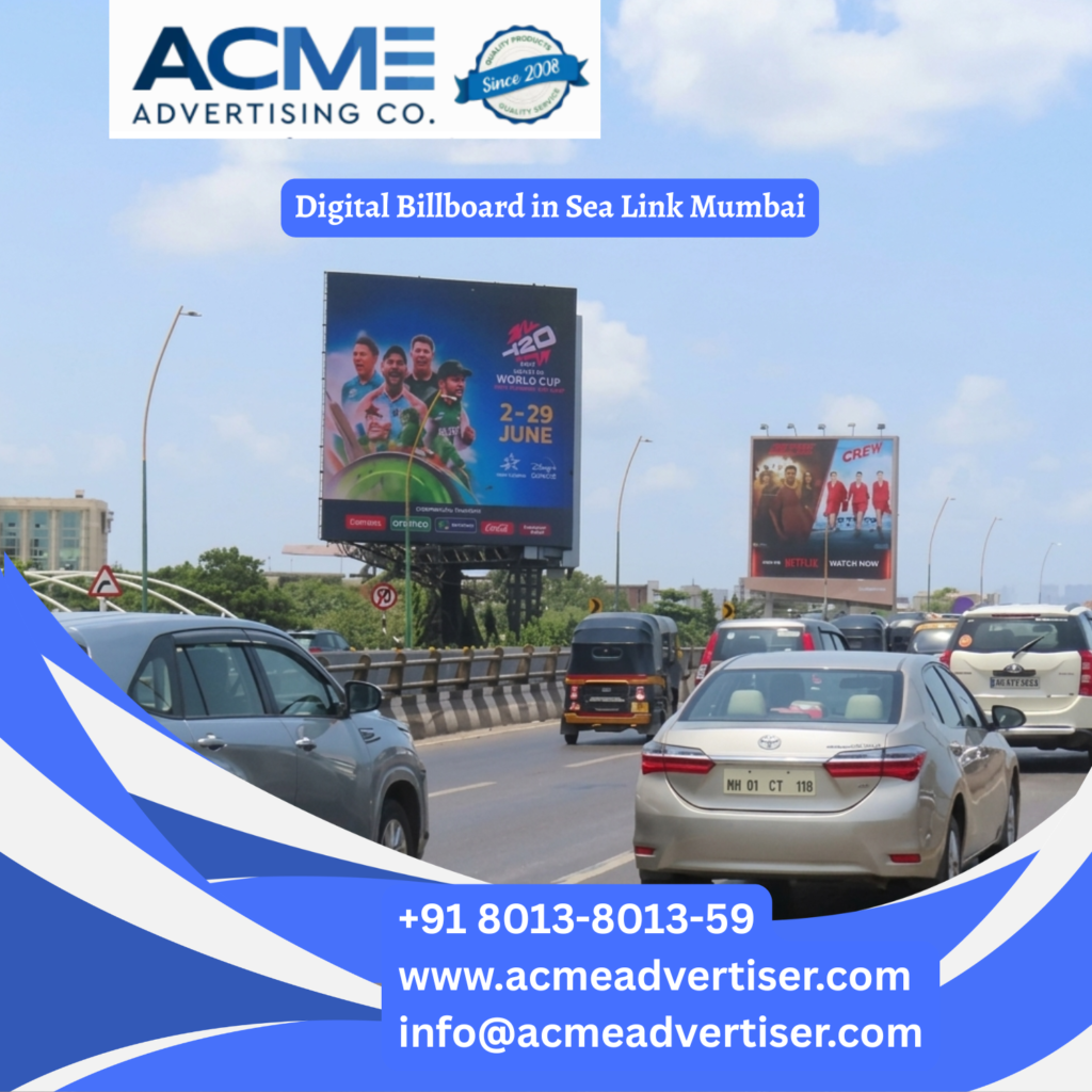 Digital billboard at Sea Link Mumbai with premium LED outdoor advertising display
Digital Billboard in Sea Link Mumbai