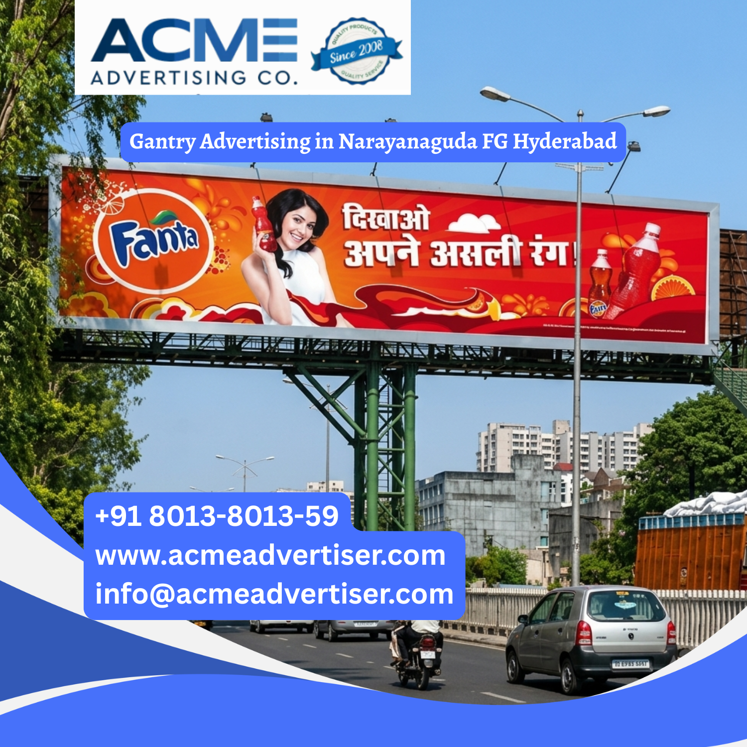 Gantry Advertising in Narayanaguda FG Hyderabad - Hyderabad