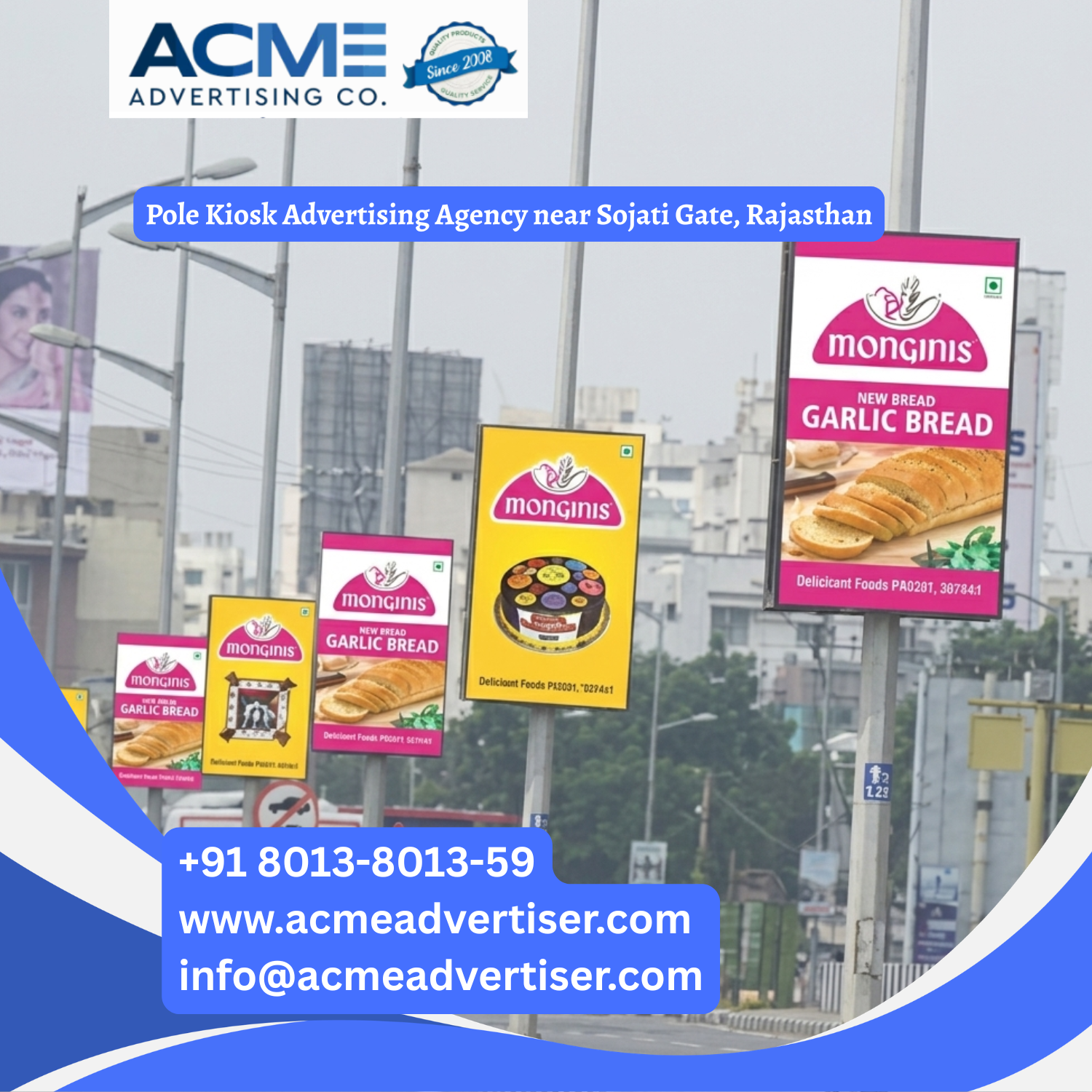Pole Kiosk Advertising Agency near Sojati Gate, Rajasthan - Rajasthan