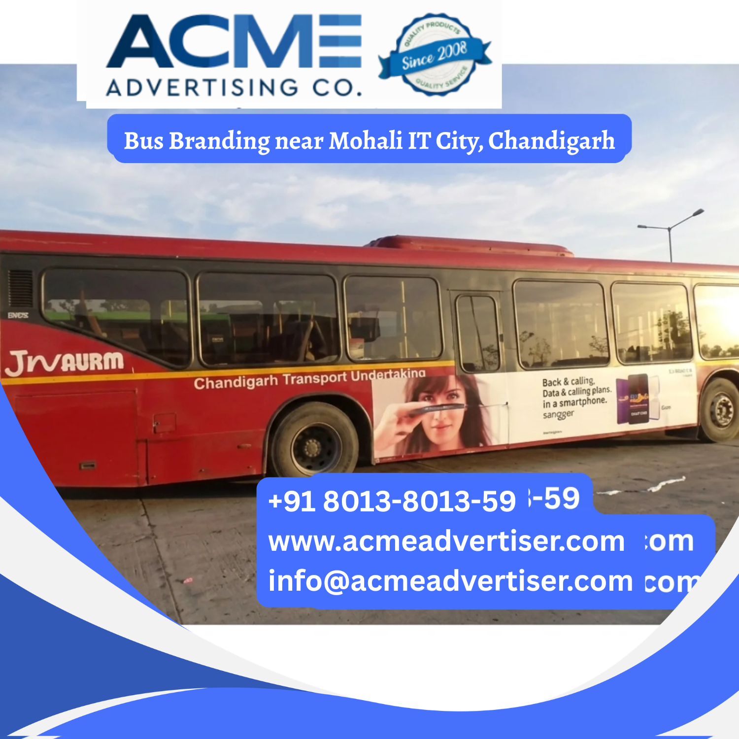 Bus Advertising Company near Mohali, Chandigarh - 
