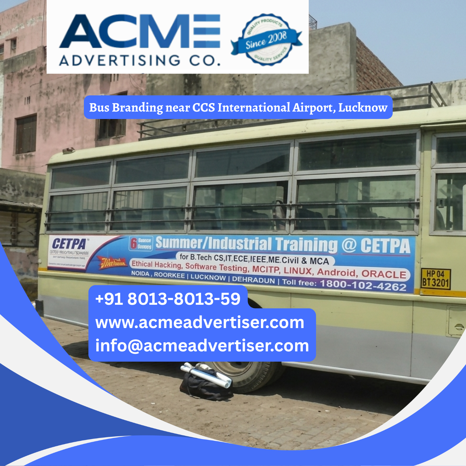 Bus Branding near CCS International Airport, Lucknow - 