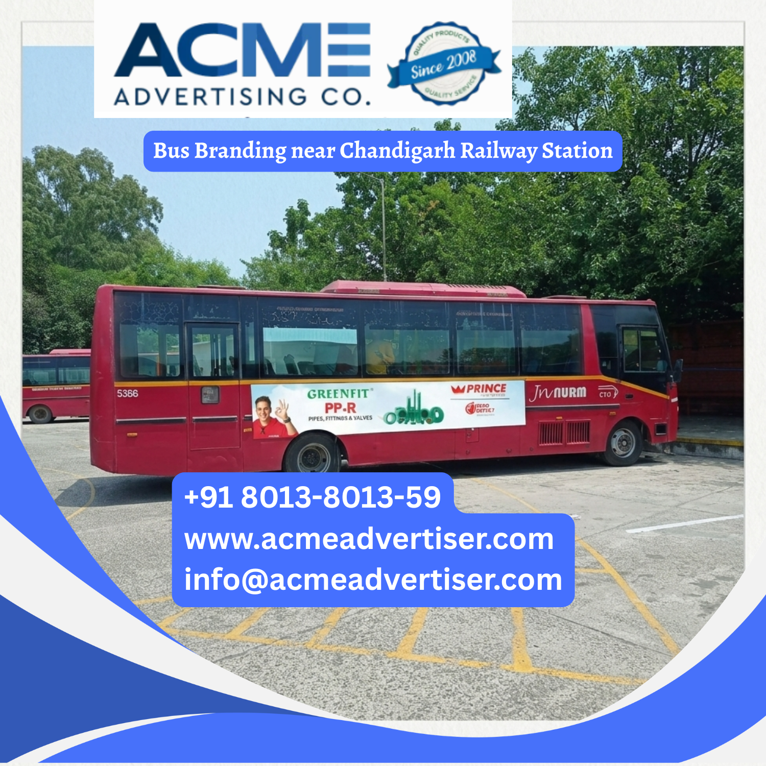 Bus Branding near Chandigarh Railway Station - 