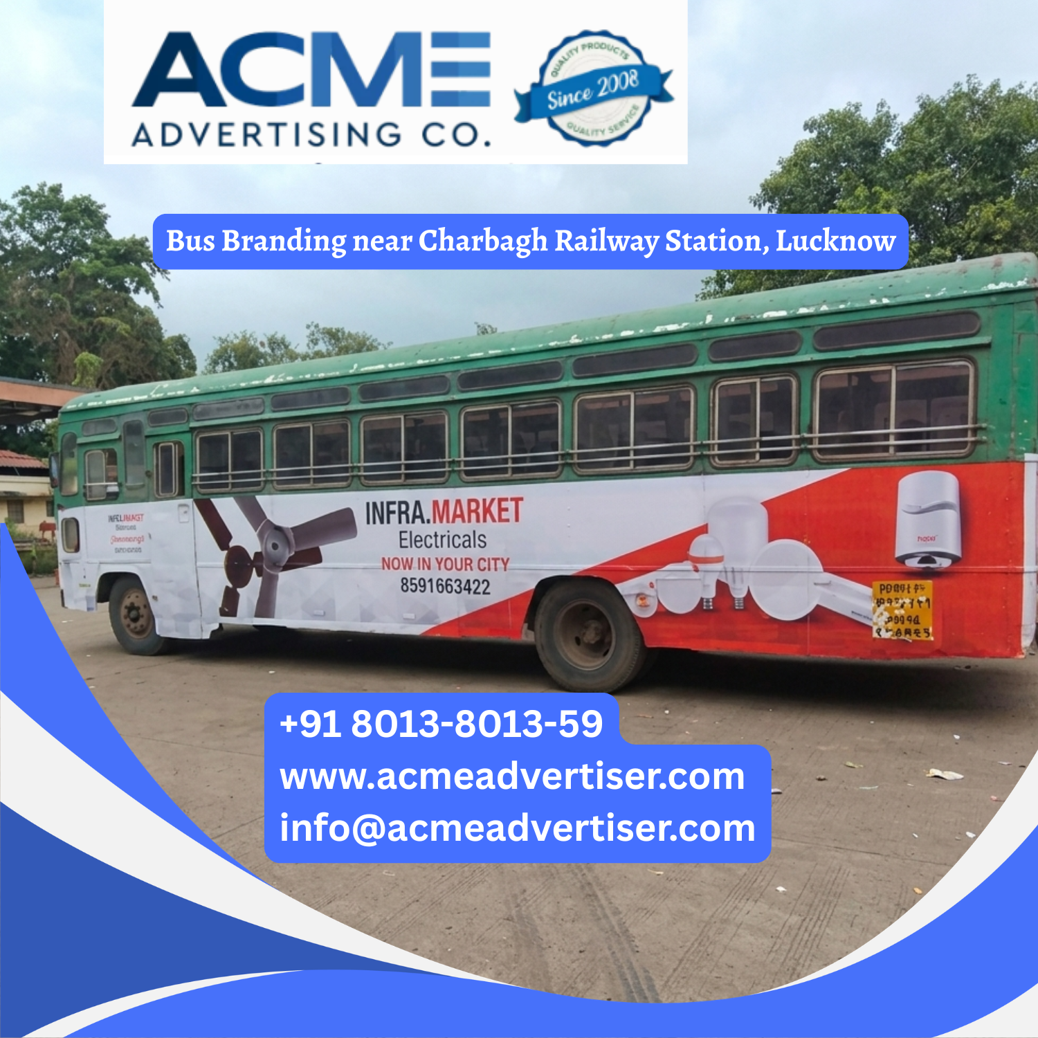 Bus Branding near Charbagh Railway Station, Lucknow - 