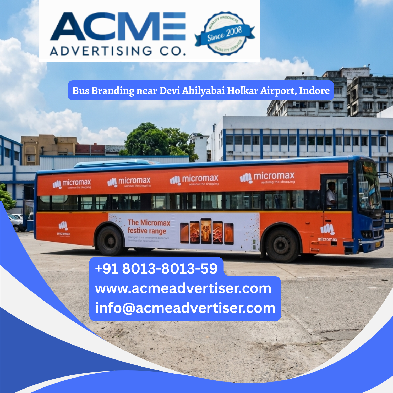Bus Branding near Devi Ahilyabai Holkar Airport, Indore - 