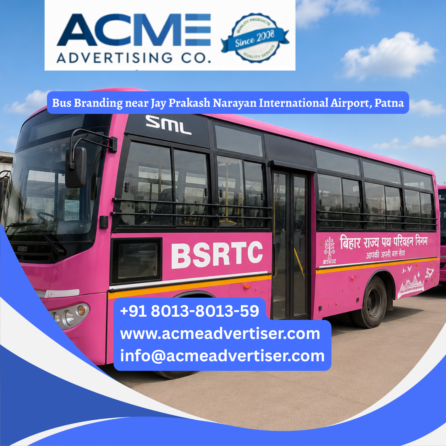 Bus Branding near Jay Prakash Narayan International Airport, Patna - 