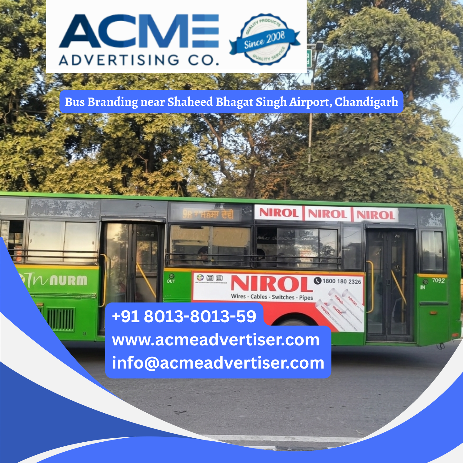 Bus Branding near Shaheed Bhagat Singh Airport, Chandigarh - 