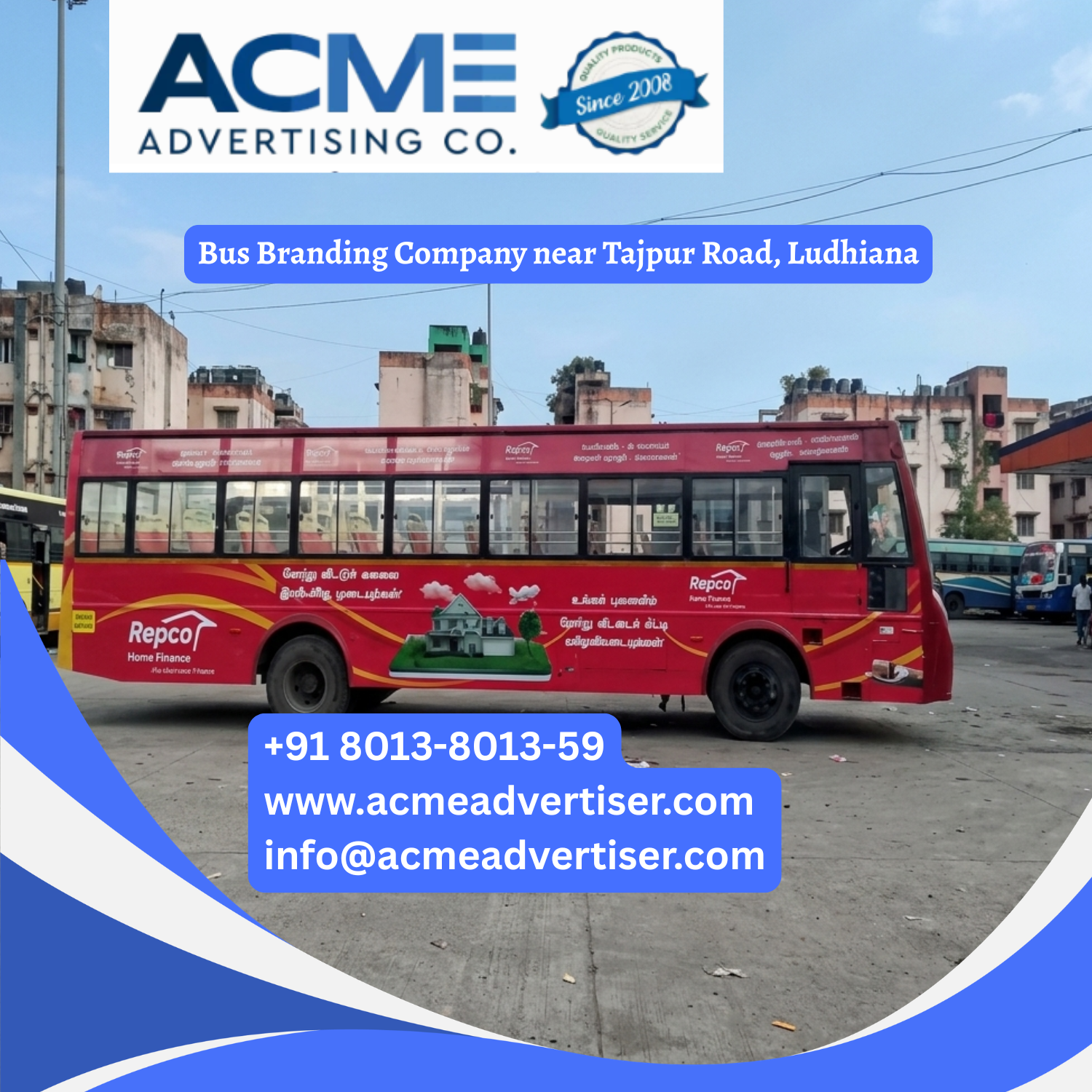 Bus Branding near Krishnamal College, Coimbatore - 