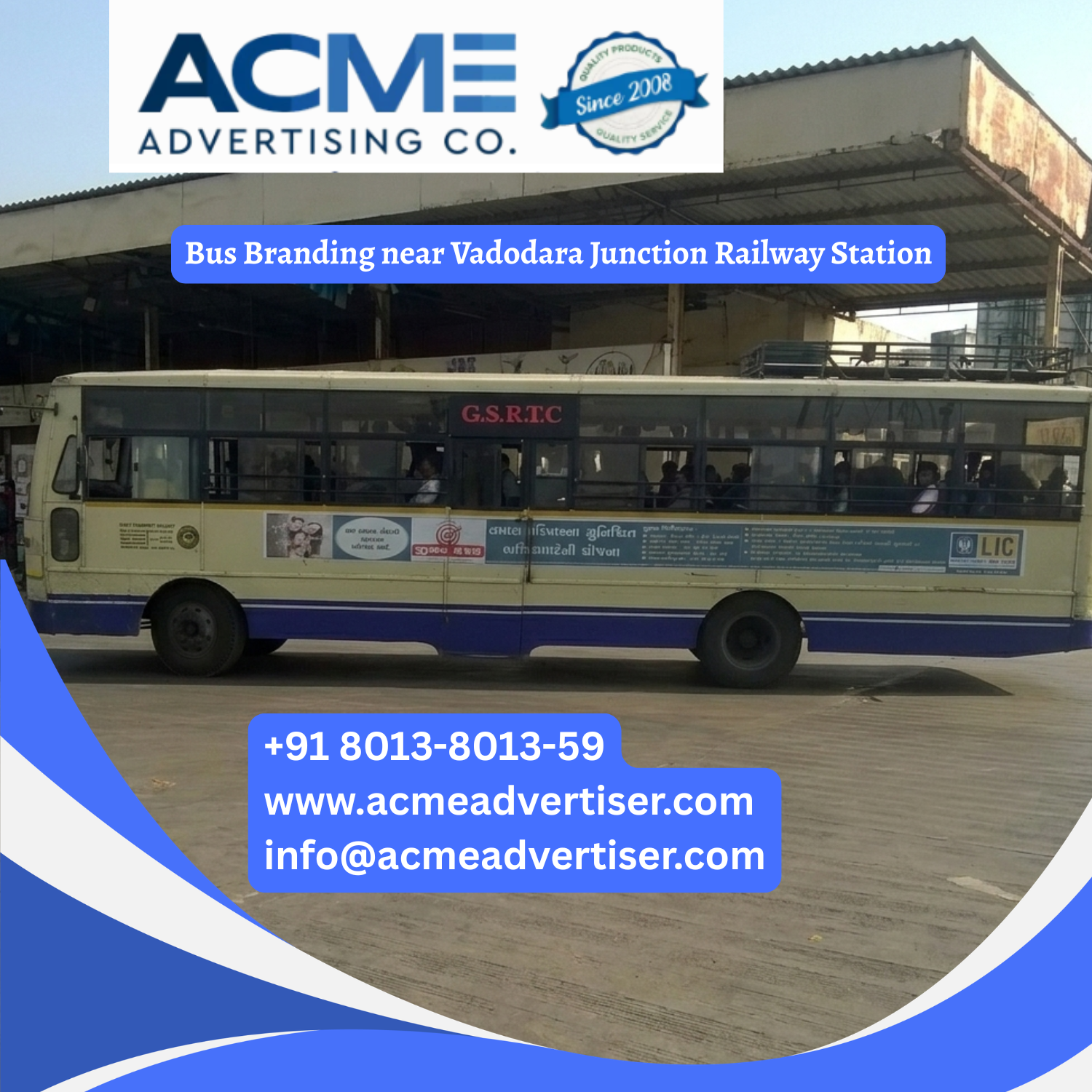 Bus Branding near Vadodara Junction Railway Station - 