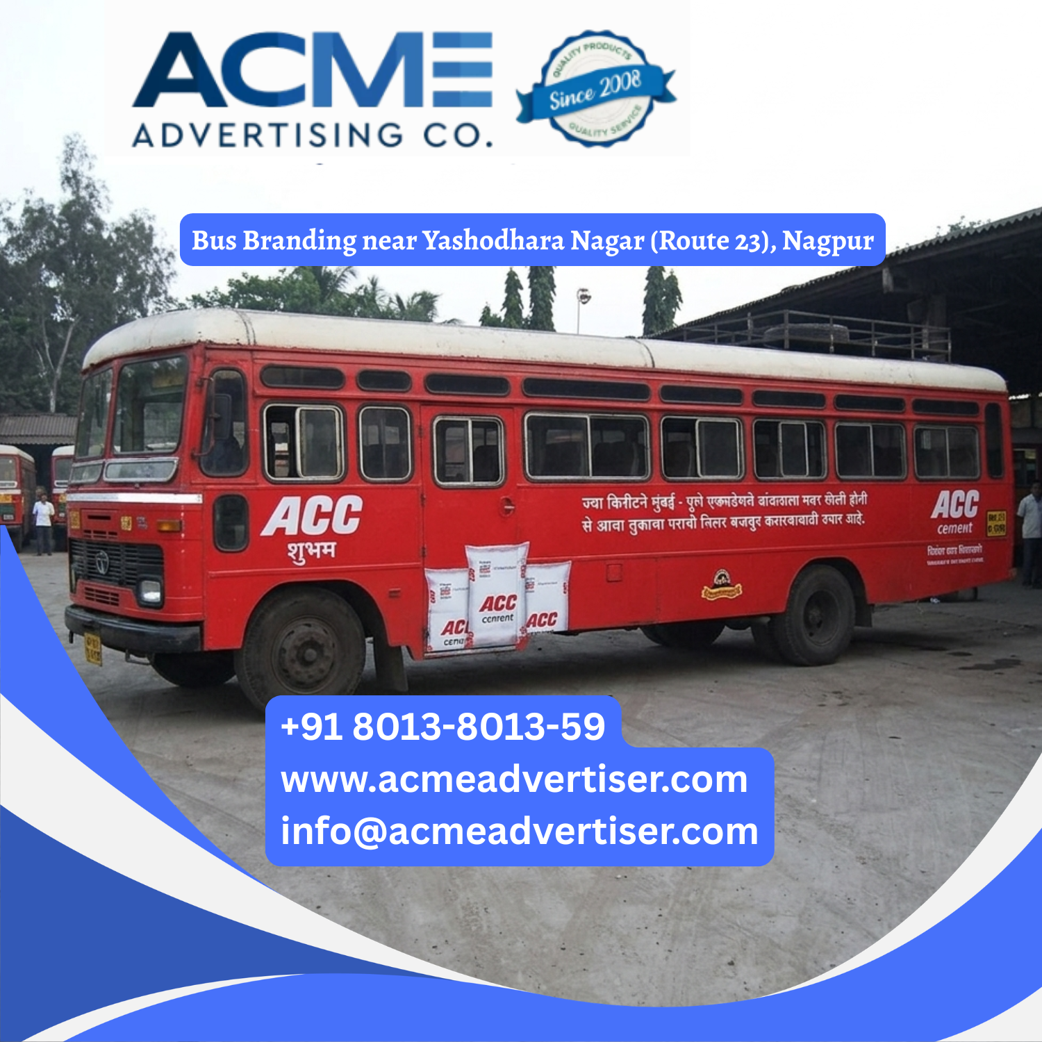 Bus Branding near Yashodhara Nagar (Route 23), Nagpur - 