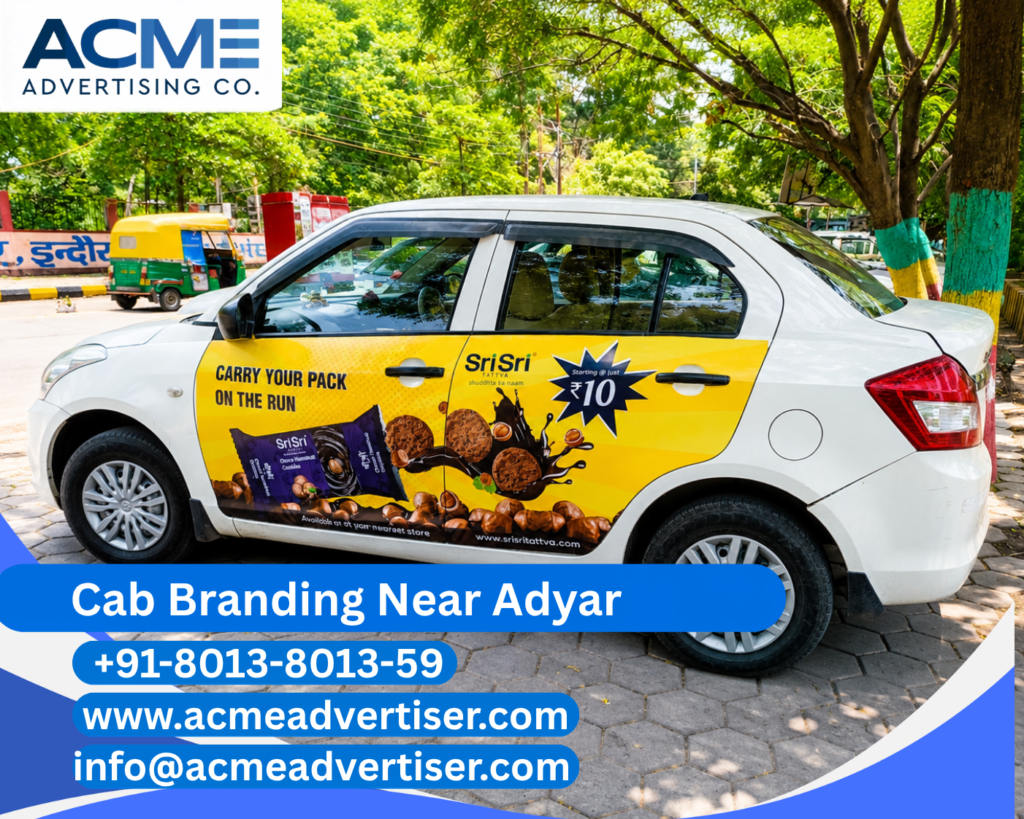 Cab Branding Company Near Adyar offering premium cab branding services and outdoor advertising solutions in Chennai.