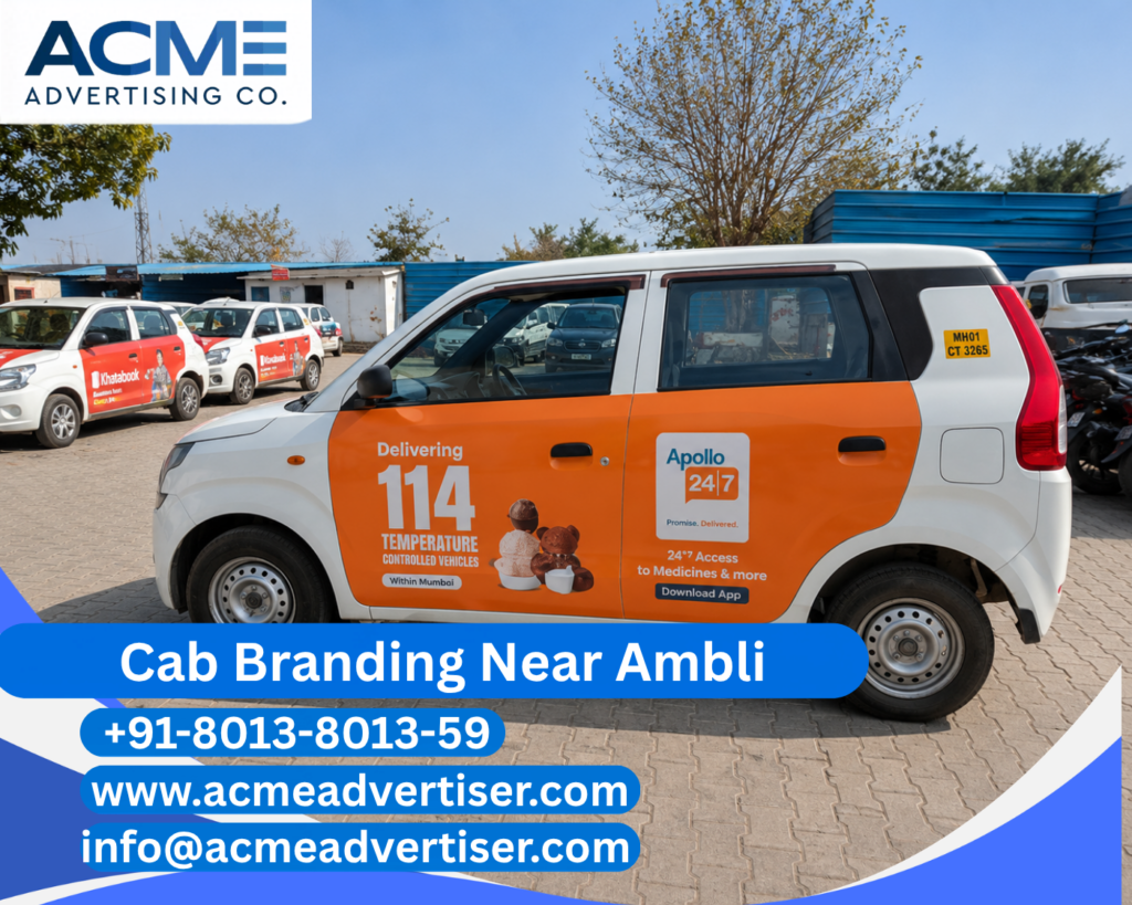 Cab Branding Company Near Navrangpura Ambli offering premium cab branding services for businesses in Ahmedabad. Cab Branding Company Near Navrangpura Ambli