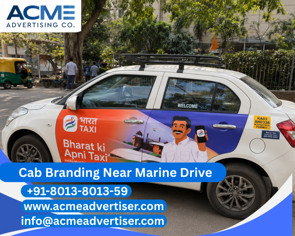 Cab Branding Company Near Marine Drive Kochi delivering premium cab branding and transit advertising solutions.