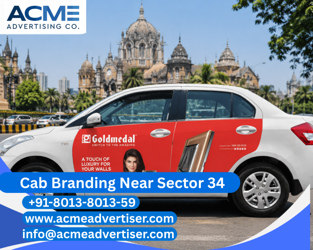 Cab Branding Company Near Sector 34 Chandigarh providing professional cab branding and taxi advertising services in Chandigarh.