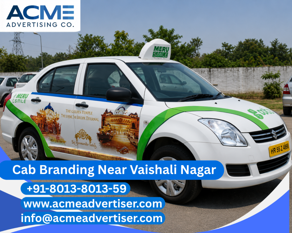 Cab Branding Company Near Vaishali Nagar providing professional taxi branding and outdoor advertising services in Jaipur.