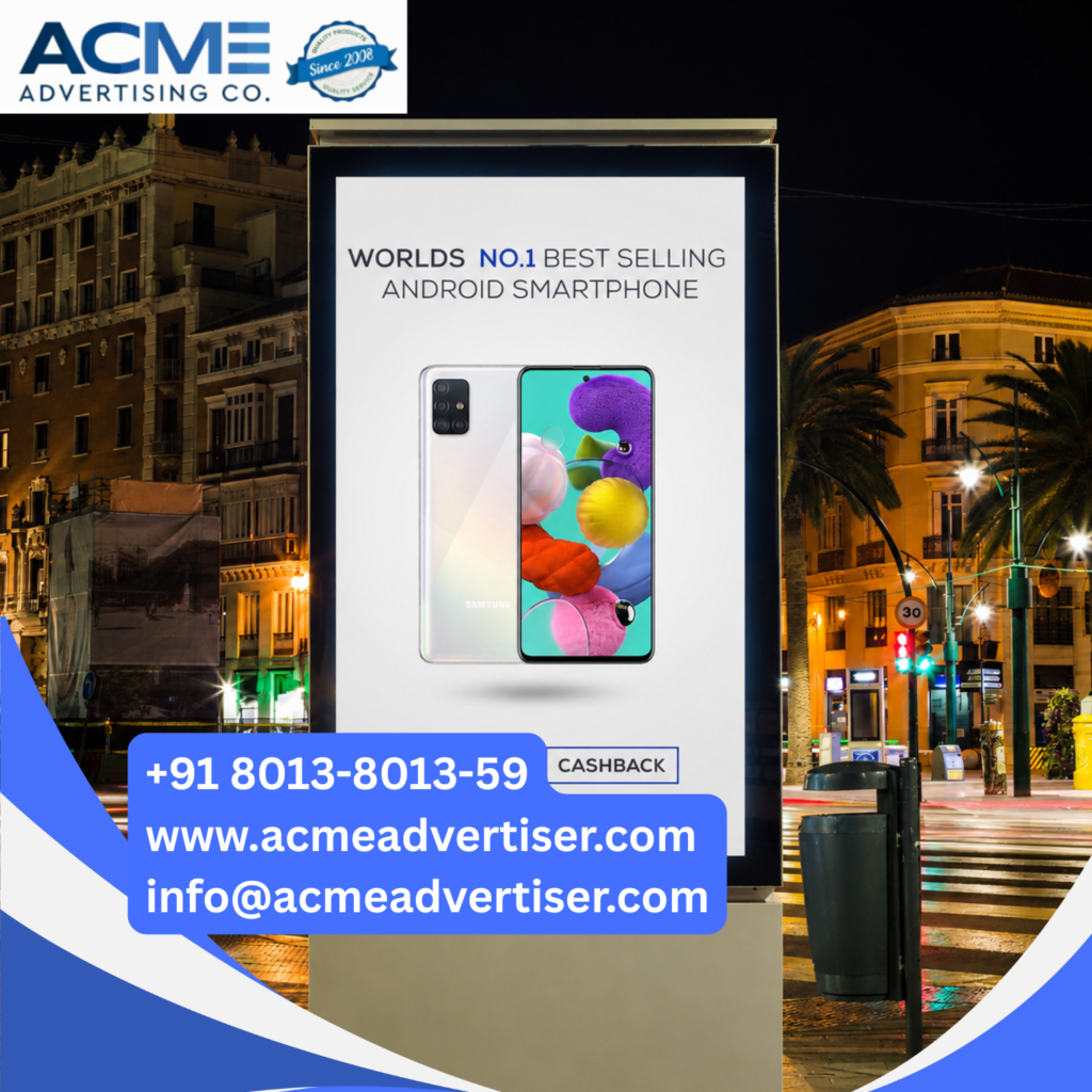 LED digital screen advertising showcasing dynamic brand campaigns in a high footfall public area.
