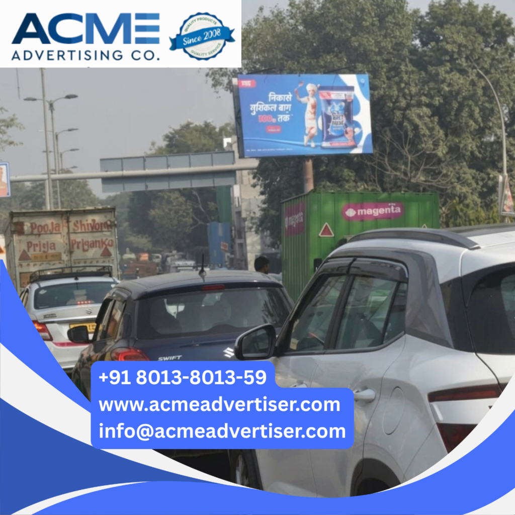 Outdoor digital hoardings along the busy Amausi Flyover in Lucknow with moving traffic and promotional overlays.
Hoarding Advertising near Suncity Vatsal Valley, Gurugram
Hoarding Advertising near Suncity Vatsal Valley, Gurugram