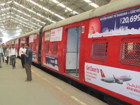 Railway branding maximizes visibility with ads on trains, stations, and platforms, reaching diverse audiences in high-traffic areas.