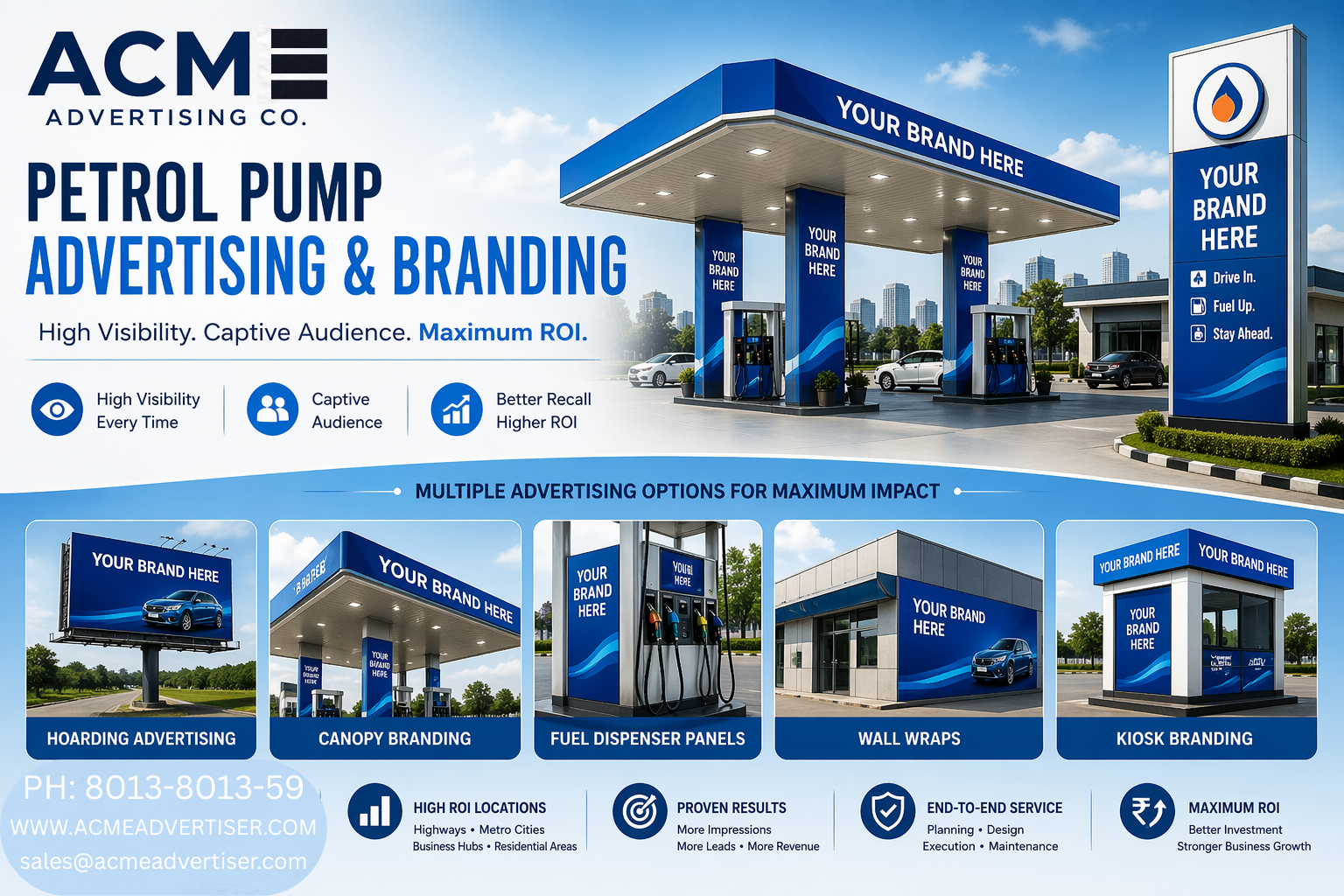 petrol pump advertising company acme advertising co delhi india mumbai jaipur pan india