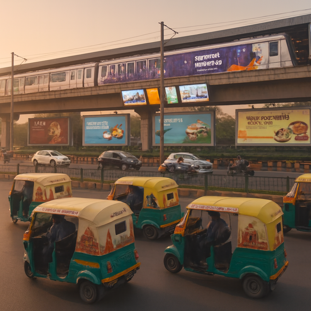 ROI with OOH demonstrated through outdoor advertising on billboards, transit media, and city traffic