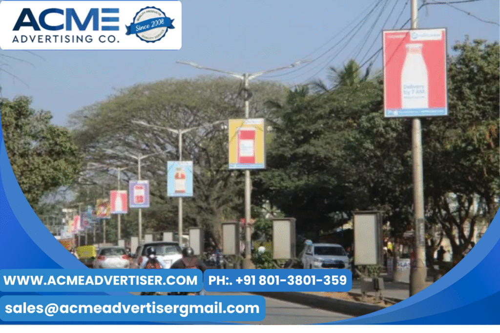 Pole Kiosk Advertising with Acme Advertising Co