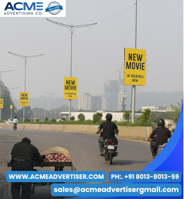 Pole kiosk branding solution from Acme Advertising Co.