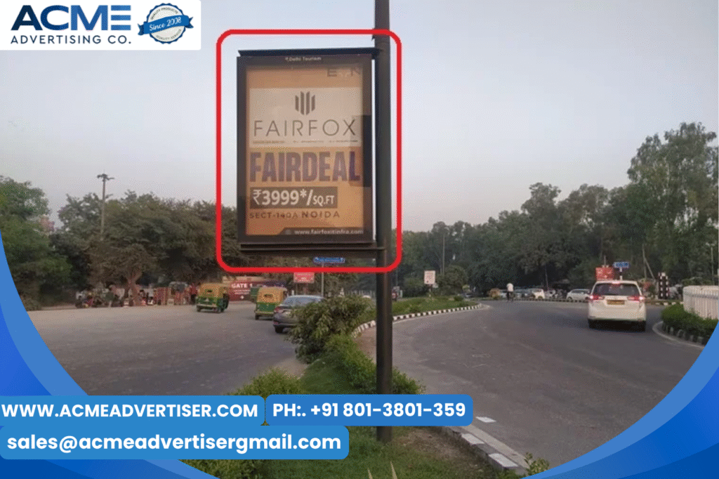 Top pole kiosk brand advertising in india Acme Advertising co.