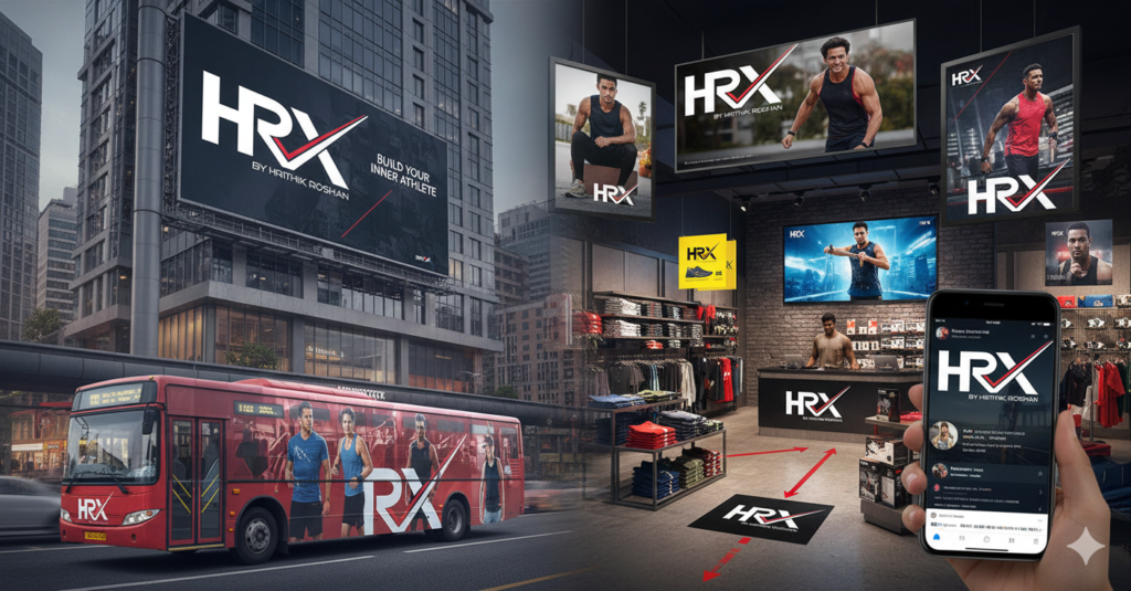 HRX sportswear brand advertising with Acme Advertising Company