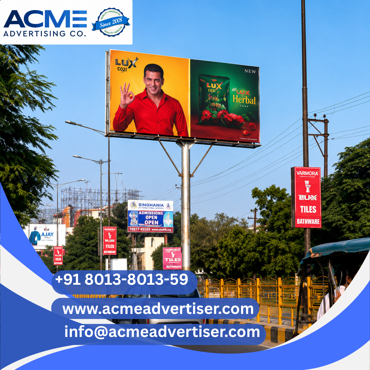 Unipole Advertising Agency in Mohan Nagar To UP Gate (Opp Radisson Blu) - Ghaziabad
