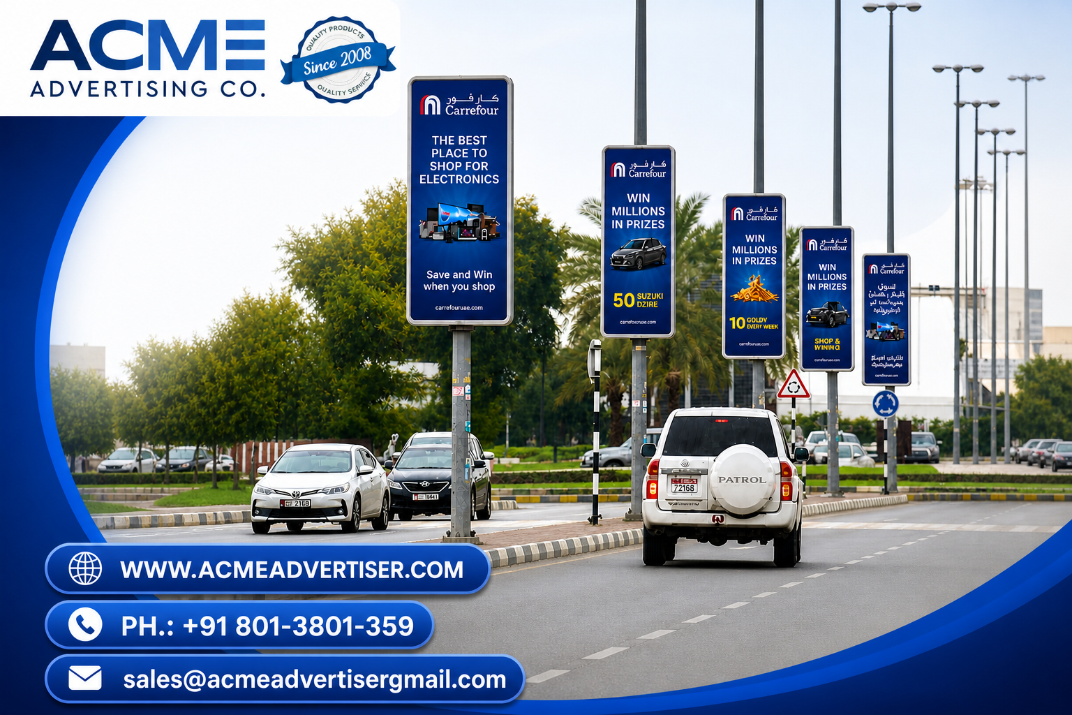 Pole kiosk advertising in Hazratganj Lucknow - Lucknow