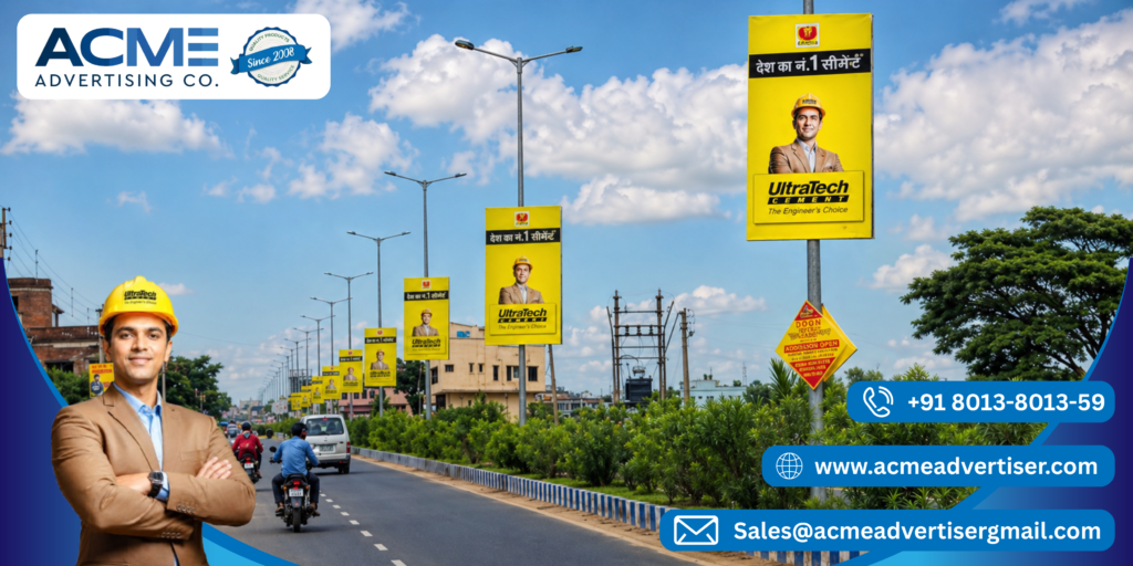 Pole Kiosk advertisement acme advertiser Sector 17 Market