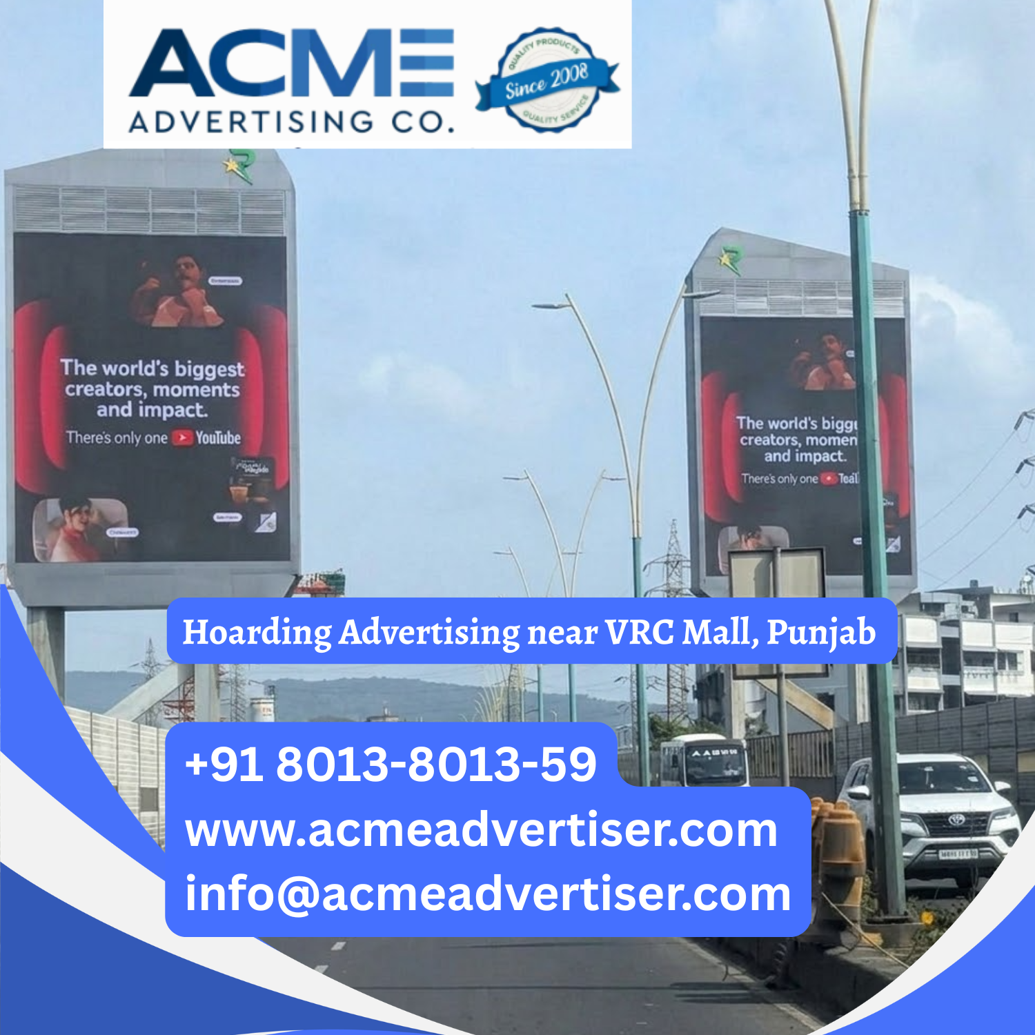 Hoarding Advertising near VRC Mall, Punjab - Punjab