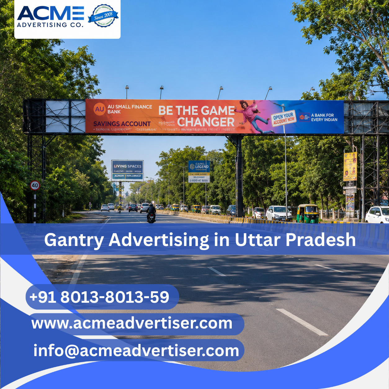 Gantry Advertising Agency in Mohan Nagar To UP Gate (Opp. Radisson Blu) - Ghaziabad