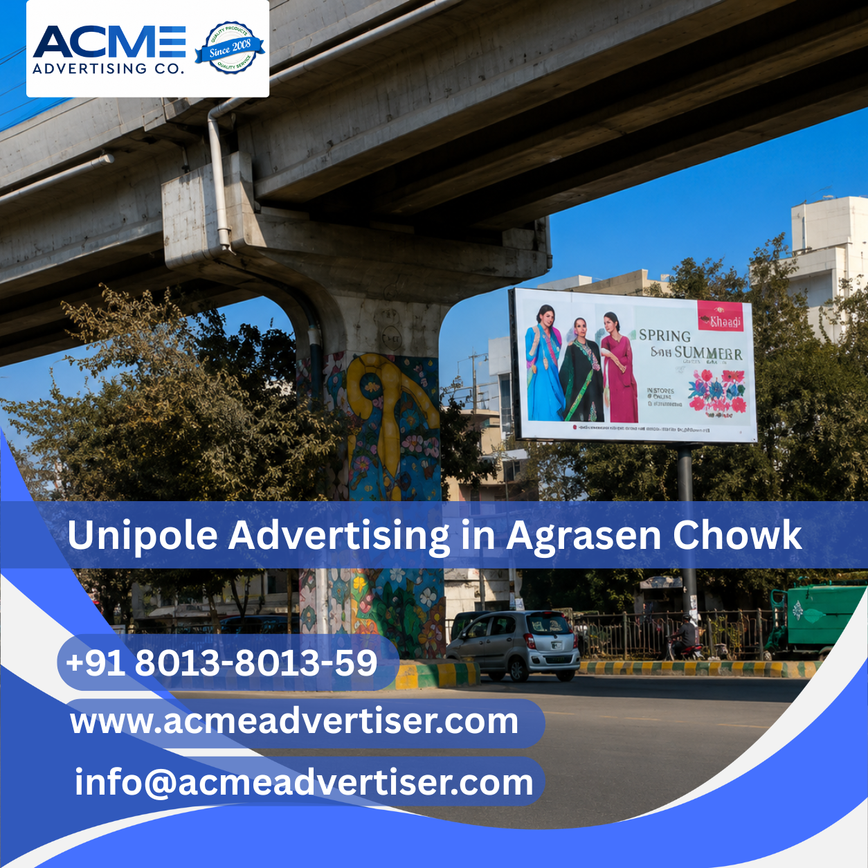 Unipole Advertising Agency in Agrasen Chowk - Haryana