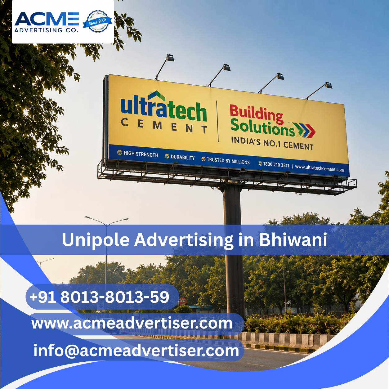 Unipole Advertising Company in Bhiwani Vaish School, Haryana - Haryana