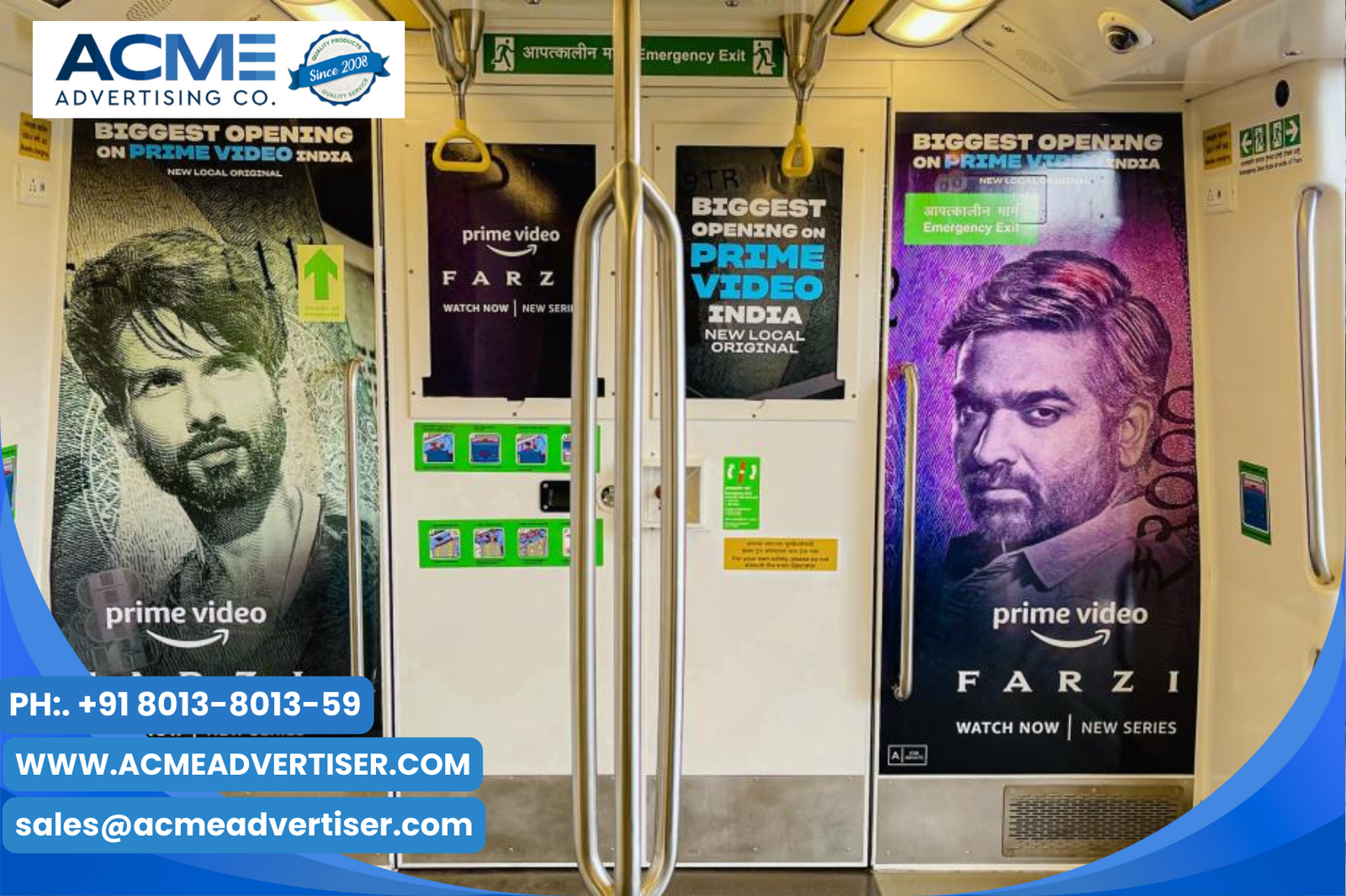 delhi metro advertisement companies with Acme Advertising Co