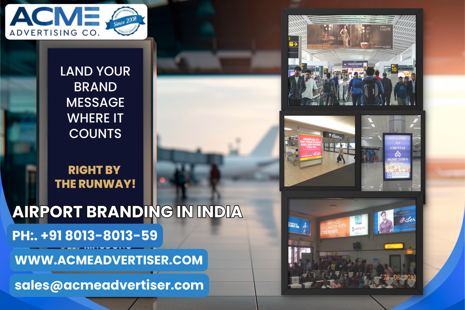 Airport Advertising in India with Acme Advertising Co