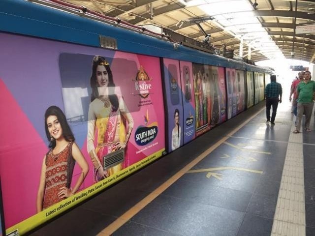 Full Metro Wrap Advertising in Chennai Metro Sir Theagaraya College - 