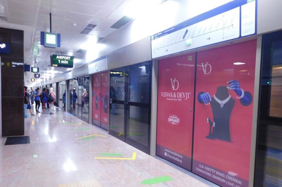 Metro Platform Advertising in Teynampet Station, Chennai - 