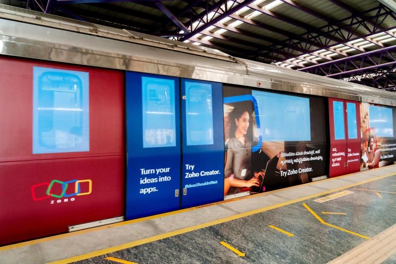 Metro Train Advertising in Washermenpet Station, Chennai - 