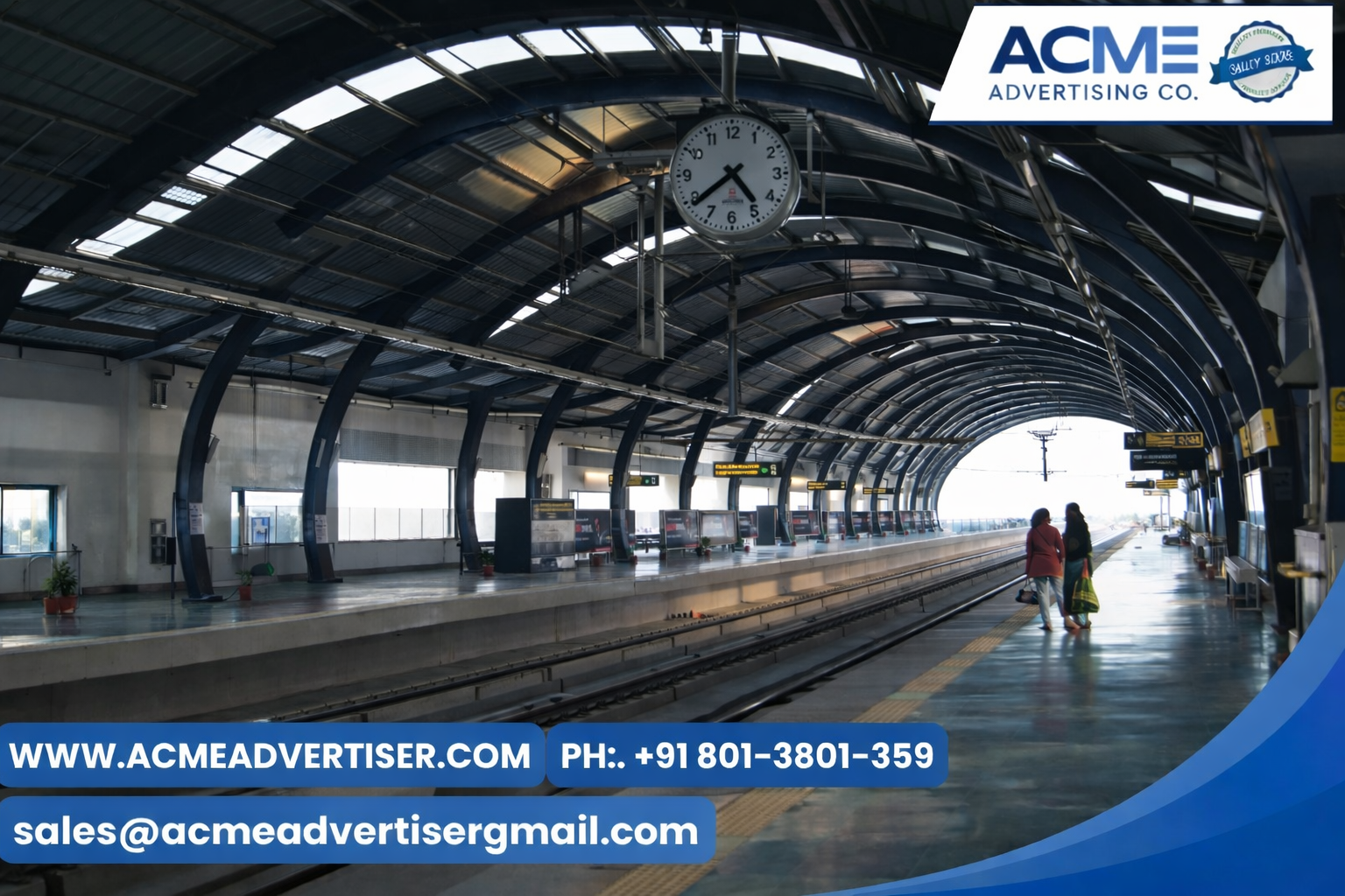 Metro Advertising Company in Dwarka Interchange – Blue Line, Delhi - 