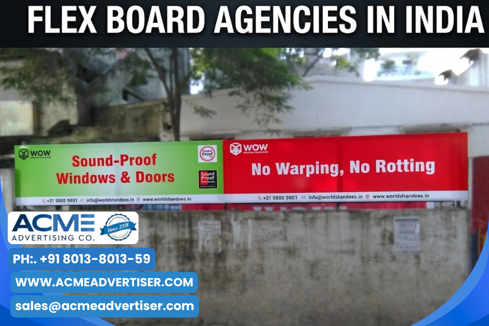 Flex Board Agencies in India with Acme Advertising Co