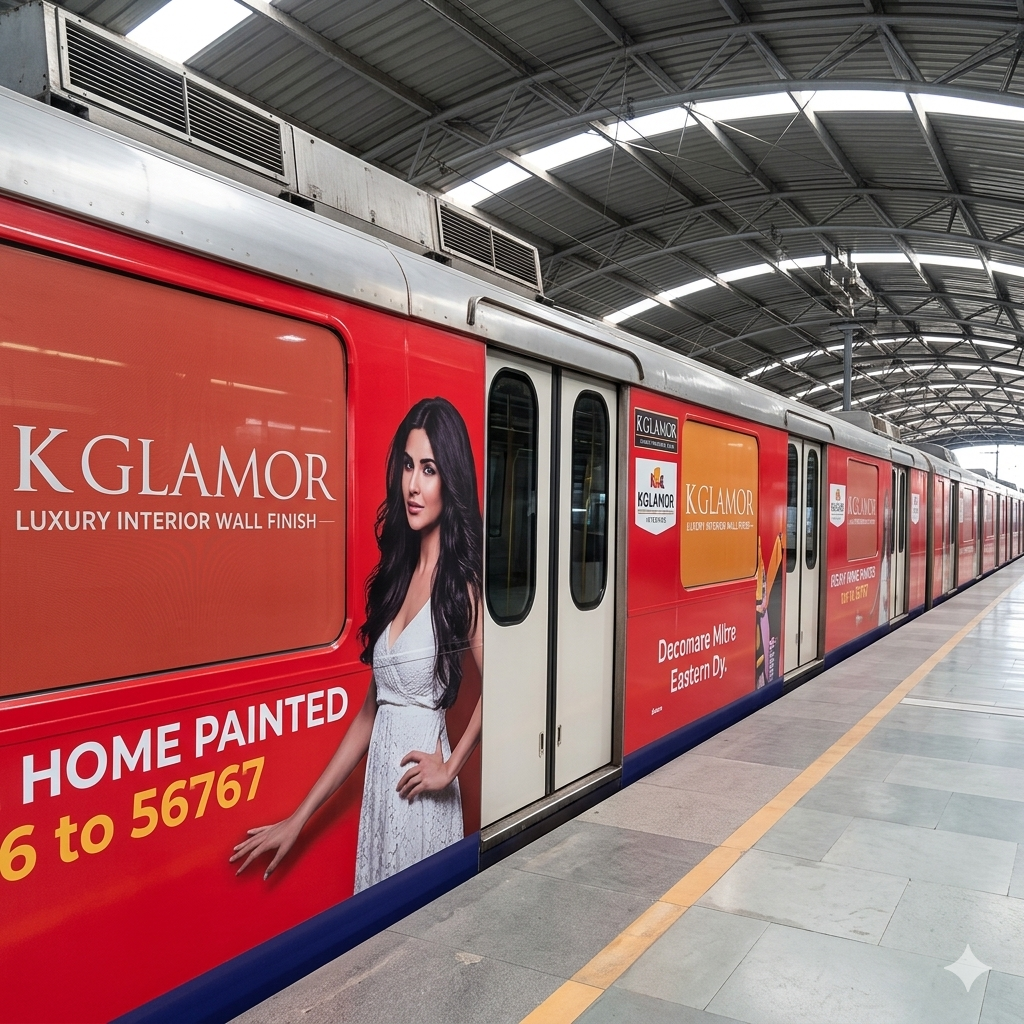 Metro advertising in Begumpet Hyderabad - 