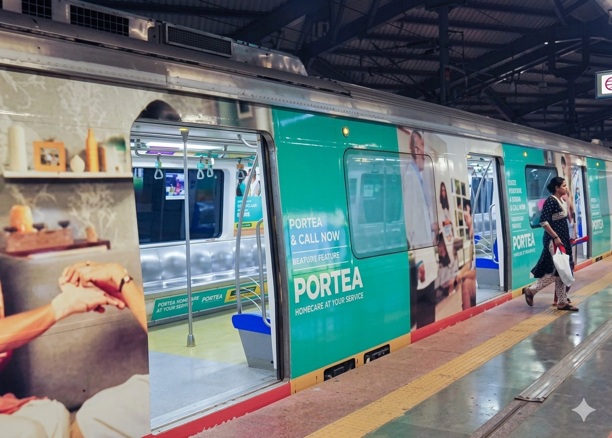 Metro advertising in Madhapur Hyderabad - 