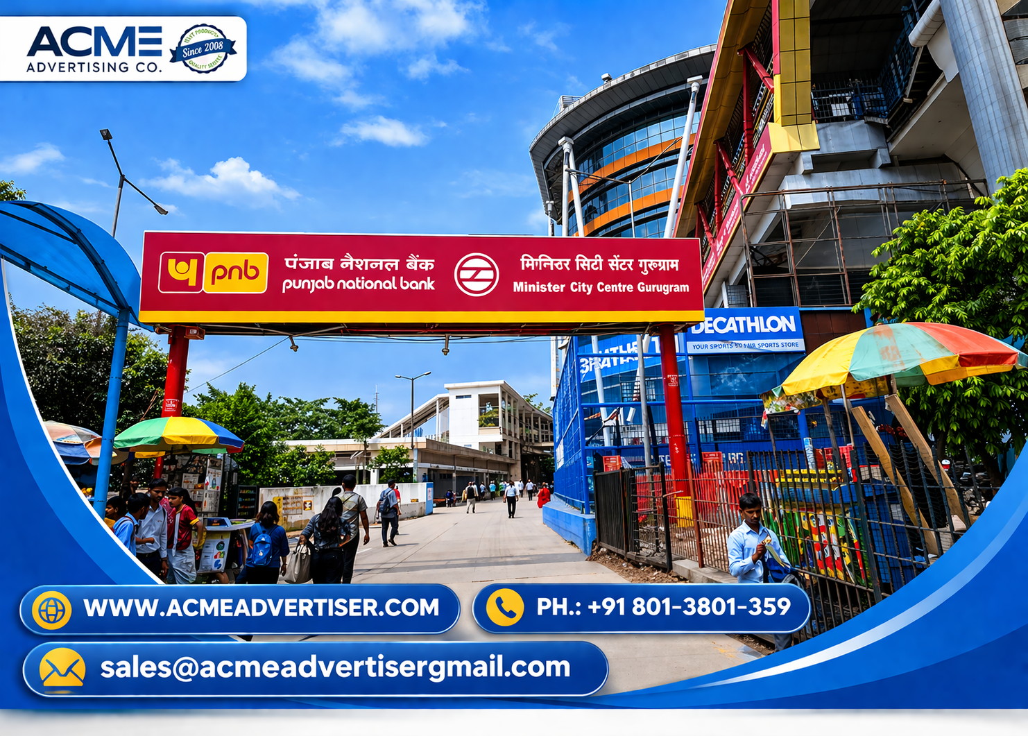 Inside Metro Advertising Company in HUDA City Centre, Haryana - 