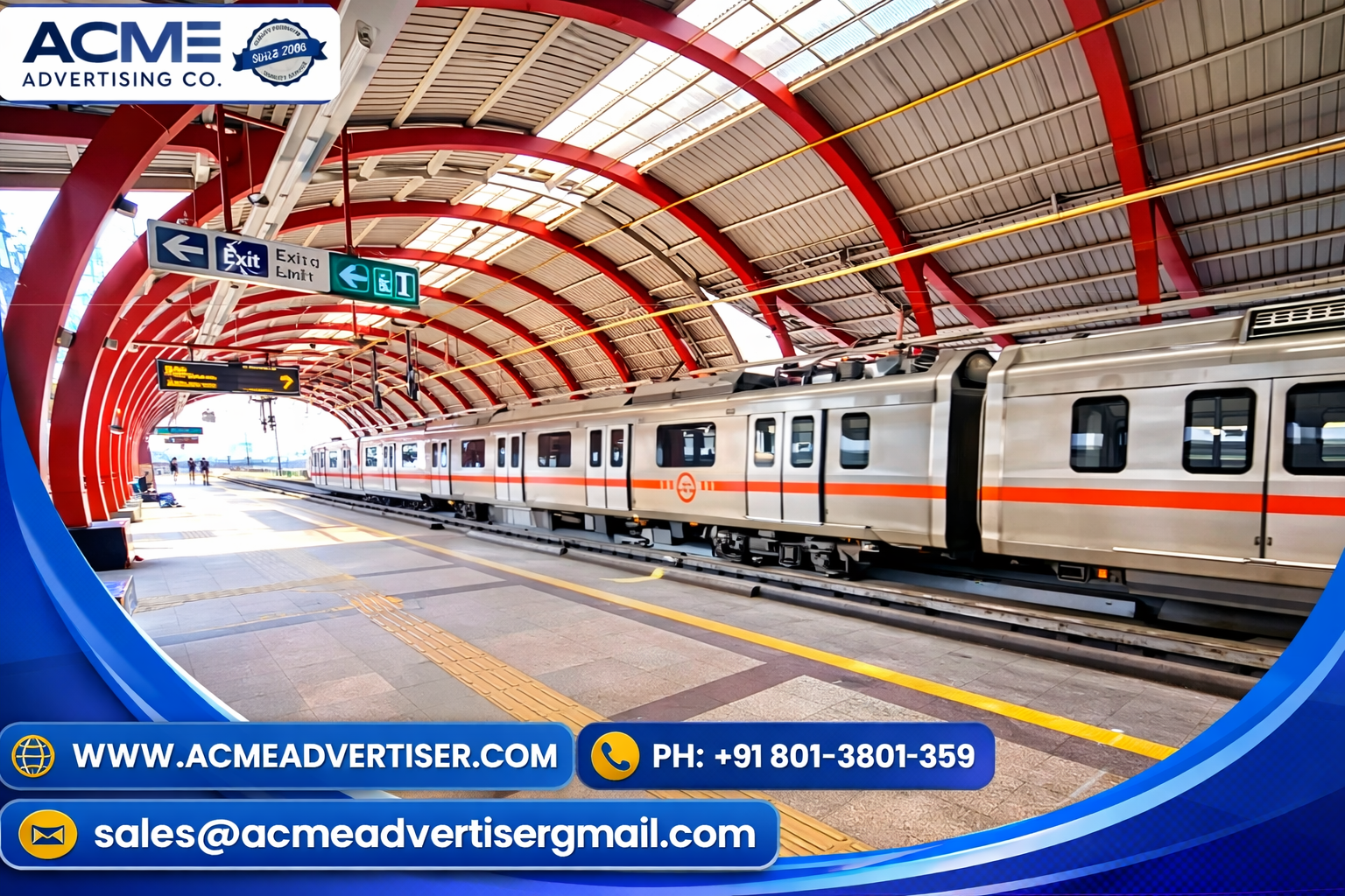 Metro Station Door Advertising Agency In Jhilmil, Delhi - 