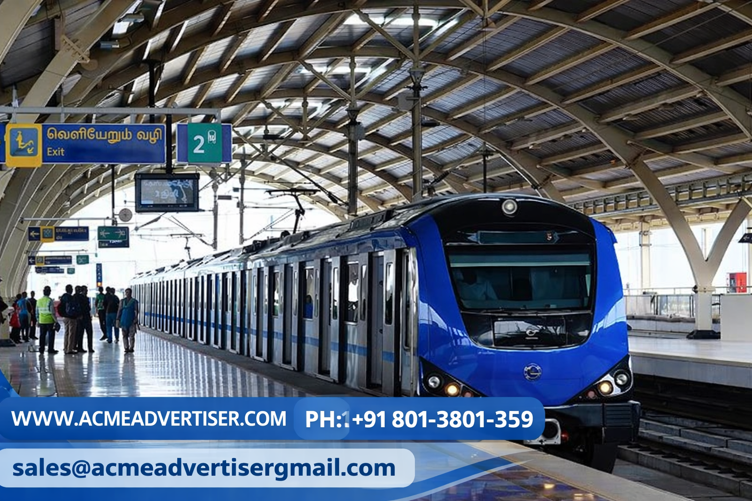 Inside Metro Train Advertising In Kodambakkam, Chennai,Tamil Nadu - 