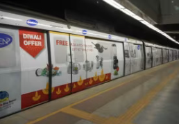 Metro Advertising in AEC Metro Station in Ahmedabad - 