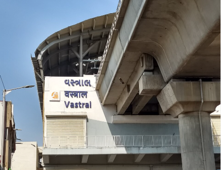 Metro Advertising in Vastral Gam Metro Station - 